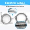 ASTROSYNC Equalizer Cables Fit for Rotary Lift Models SPOA9-100 SPOA9-200 SPOA9-300 SPOA9-400, 30' 2-3/4" Length 1/4 Diameter Set of 2 Galvanized Steel Cables Replace BH-7500-41 N33 view 2