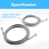 ASTROSYNC Equalizer Cables Fit for Rotary Lift Models SPOA9-100 SPOA9-200 SPOA9-300 SPOA9-400, 30' 2-3/4" Length 1/4 Diameter Set of 2 Galvanized Steel Cables Replace BH-7500-41 N33 view 4