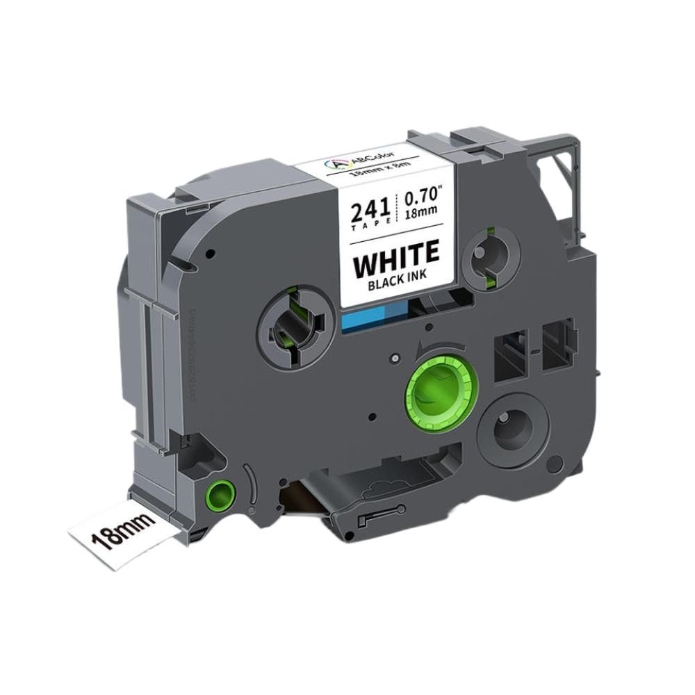 1PK 18mm TZe Label Tape Compatible with TZe-241 141 441 541 641 for Label Printer PT-E550W and Similar Models(Black on White)