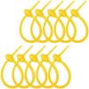10 Pcs Silicone Zip Ties Bag Clip, Cable Straps, 8 Inch Reusable Rubber Twist Straps, All-Purpose Ties, Silicone Cord, Household Snake Holder for Seal Plastic Bags Wires and Cables view 1