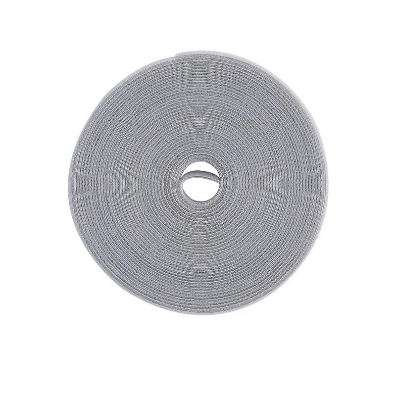 1PC Data Cable Management Strap Reusable Detachable Can Be Cut Freely Multifunctional Strap Fixed Storage Accessories(Grey-1PC 3M)