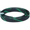 Hegebeck Expandable Braided Cable Sleeving 3.3ft Length -0.63inch Width,PET Flexible Mesh Protective Sleeves for Tube,Wires,USB Cable,Audio Power Cord,Pets Cats Dogs Chew,Fluorescent green + Black 1pc view 2