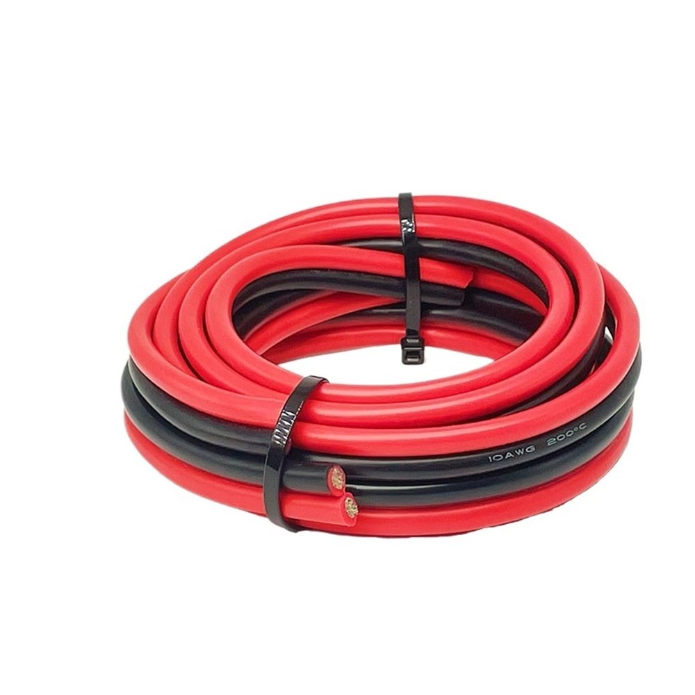 Super Soft 2 Pin Red Black Silicone Wire 28awg 26awg 24awg 22awg 20 18 16AWG 14AWG 12AWG 10AWG 8AWG Heat Resistant Copper Wire(2 PIN 3M 9.84FT_12 AWG)