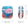 Suitable for AirPods 2nd/1st Generation Protective Case Pink Dolphin Printed Pattern Portable and Shockproof Unisex with Keychain Suitable for iPod Pro Charging Box view 2
