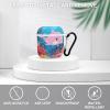 Suitable for AirPods 2nd/1st Generation Protective Case Pink Dolphin Printed Pattern Portable and Shockproof Unisex with Keychain Suitable for iPod Pro Charging Box view 3