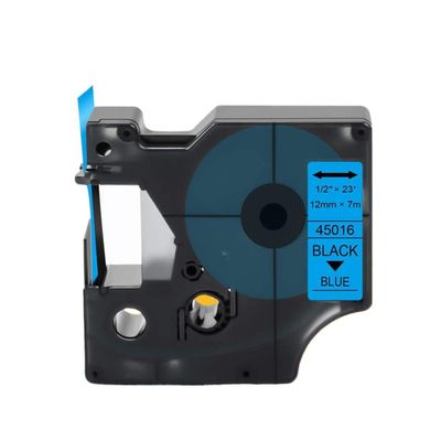 1PCS D1 9mm Tapes Labeling Cassette Black On Clear Compatible with Label Manager LM 160 280 360D Printers D1 40910 Model(Black on Blue)