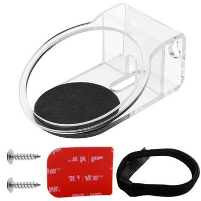 XYYORITRIX Wall Mount Holde for HomePod mini Smart SpeakeAcrylic Holder Cord Storage Cable Ties Screws and Adhesive Tape Included Double-Sided Tape Installation no Drilling Required (Transparent)