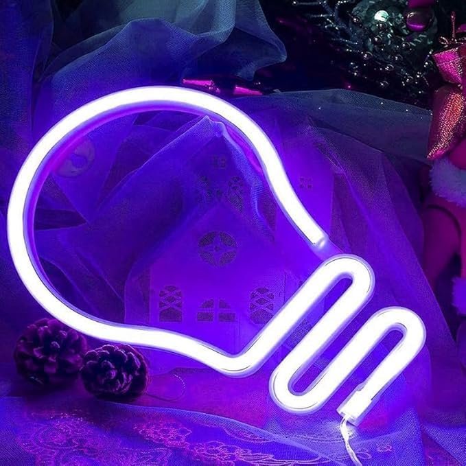 YUANYUYING Decorative neon Lights,Neon Light with USB Powered/LEDDecor Light, Wall Decor for Room Decorate (Purple)