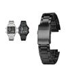 18mm Stainless steel metal watchband Fit for Casio Small Square 3299 AE-1200WH/1300WH/W-218/AE1200(Black) view 1