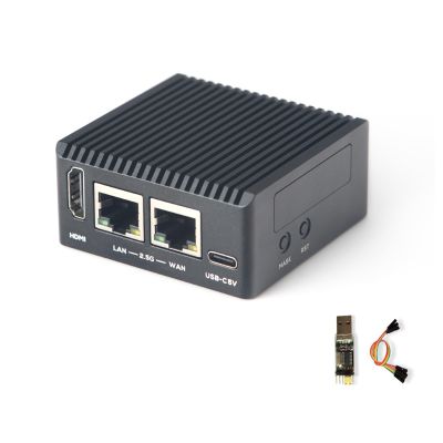 youyeetoo NanoPi R76S SBC & Mini Router, RK3576 Octa-core SoC, Dual 2.5G Ethernet, 6TOPS AI Acceleration,Up to 16GB LPDDR5 RAM, 4K Video Decoding (LPDDR4X 2GB+0GB eMMC,None Power,with Case)