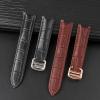 18 * 10mm 20 * 12mm Cowhide Leather Strap Concave Brown Black Calfskin Bracelet Folding Buckle for WSPA0009 Watchband view 2