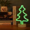 YUANYUYING Neon Table lamp,3D Night Light with USB Powered/LED Decor Light, Wall Decor for Room Decorate (Christmas Tree) view 3