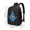 BYOBLU South Dakota Flag Mason Masonic Freemasonstable Travel Laptop Backpack Anti-Theft Bag with USB Charging Port 17 Inch Computer Business Backpacks for Women Men Work College Gift,Casual Daypack view 3