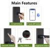 EUDOXAOE Smart Fingerprint Lock, Compatible for RAYKUBE F7 TT Lock Electronic Door Lock with Longer Handle Panels, Mirror Design, APP Remote Control, Adjustable Rod, Fits 28-55mm Doors view 3