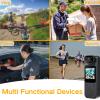 4K HD Body Camera Video Recorder with 180 Rotation Lens and WiFi for Real-Time Viewing, 128GB Memory, and Infrared Night Vision Body Cam, Ideal for Outdoor Security, Law Enforcement,Travel.(4K-128G) view 2