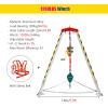 Rescue Tripod with Retractable Legs & 1200lbs Winch for Confined Spaces, Deep Wells & Manholes - Includes Anti-Fall Device & Safety Belt for Enhanced Safety view 3