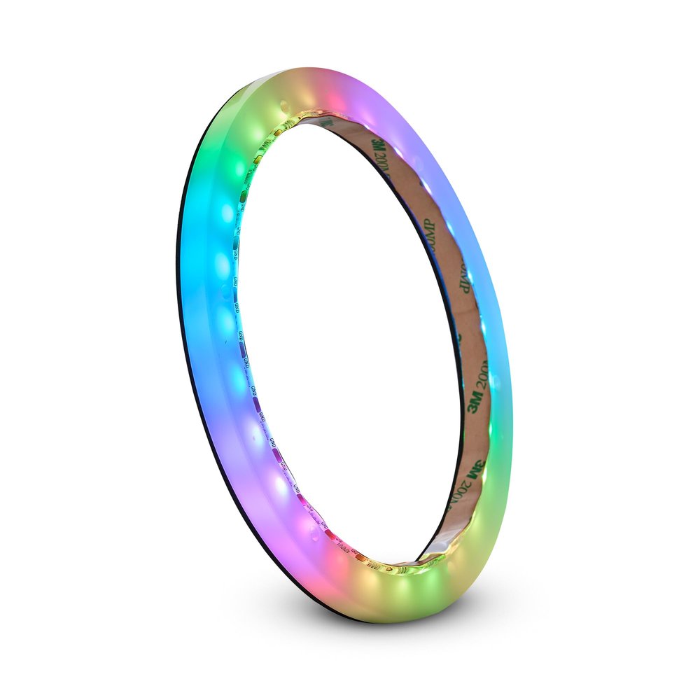 DS18 NXL-DLRING6 6.5 Marine LED Acrylic Spacer Ring  Waterproof Digital Light Ring for NXL & CF Series Speakers  Fits Most 6.5" Marine Speakers  Bluetooth App Control Compatible