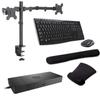 Dell WD19S USB-C Workstation Dock 90W, 4K Support, HDMI, USB Hub and Ethernet Bundled with Desk Mount Dual Monitor Stand, MK270 Wireless Keyboard & Mouse, Gel Mouse & Wrist Pad view 1