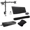 Dell Performance WD19DCS USB-C Dock 210W Triple 4K Support, HDMI, DisplayPort, USB Hub and Ethernet Bundled with Desk Mount Dual Monitor Stand, MK270 Wireless Keyboard & Mouse, Gel Mouse & Wrist Pad view 1
