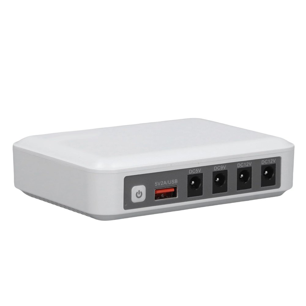 fosa Mini UPS 6000mAh Uninterruptible Power Supply Backup Power for Router Modem with Multiple Output Ports 12V 9V 5V USB Smart LED Indicators (US Plug)