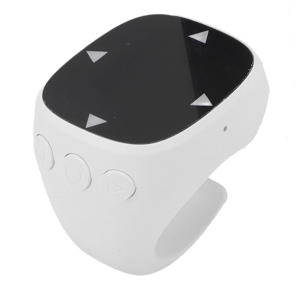 Wisoqu Fingertip Wireless Bluetooth Remote Control, Remote Tiktok Scrolling Ring Page Turner Scrolling Rings for Camera, Bluetooth Remotes Scrollings Ring (White)