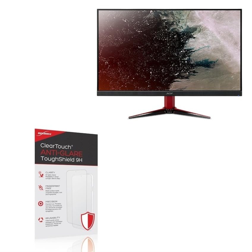 BoxWave Screen Protector Compatible With Acer Nitro VG1 (VG240Y) - ClearTouch Anti-Glare ToughShield 9H (2-Pack), Anti-Glare 9H Tough Flexible Film Screen Protector