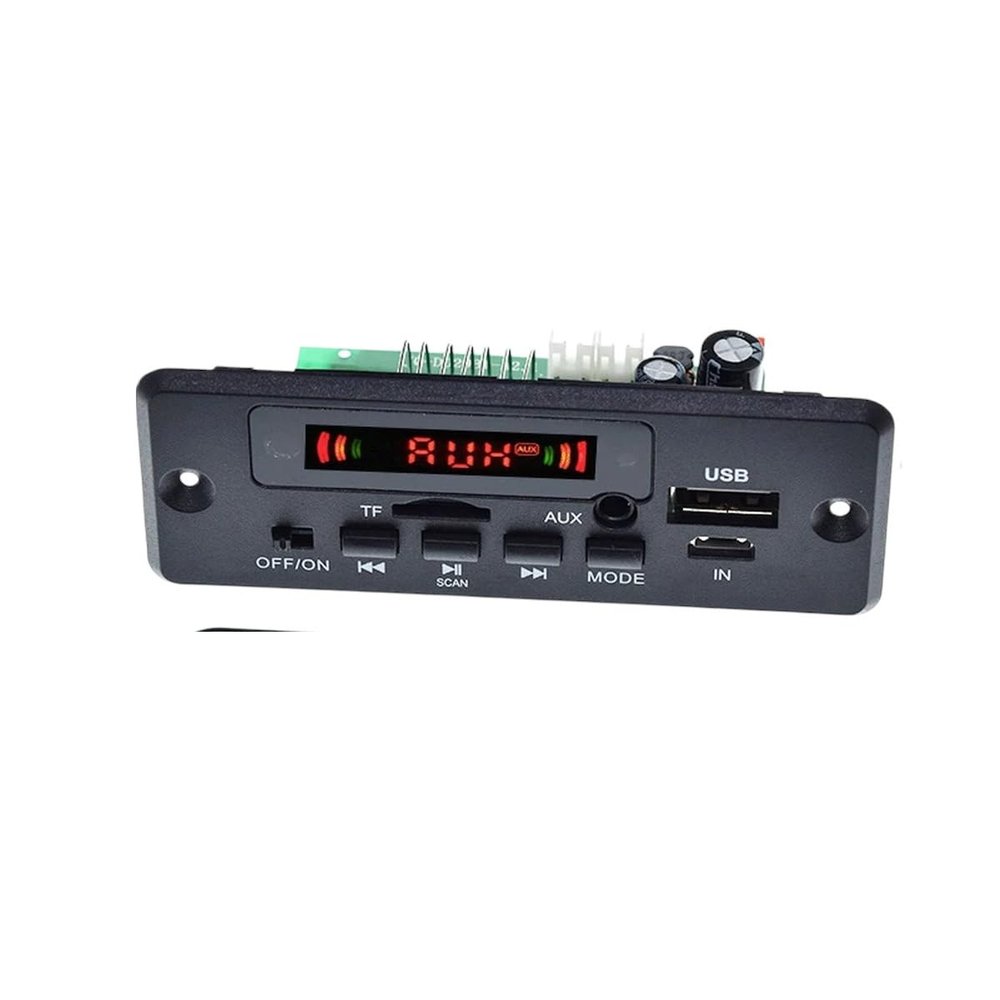 Diytzt Bluetuth 5.0 Mp3 Player Decoder Board 5V-32V 6W Amplifier Car Fm Radlo Module Support Fm Tf USaB Aux Recorders