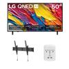 LG 50QNED82AUA 50 Inch QNED AI 4K Smart TV with a Walts TILT-MOUNT-43-90 Large/XL Tilt Mount and Amber Protection 3-Outlet-Surge Surge Protector (2025) view 1