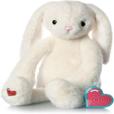 My Baby's Heartbeat Bear Recordable Stuffed Bunny Plush, Ivory, 15 in