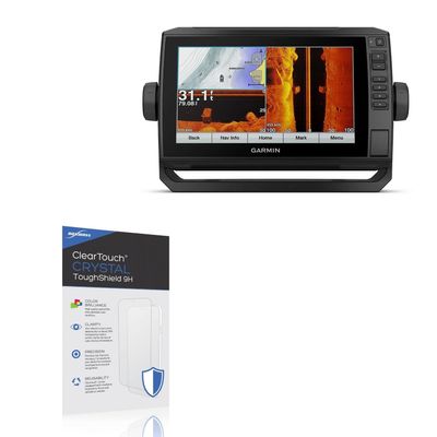 BoxWave Screen Protector Compatible With Garmin echoMAP Plus 92sv - ClearTouch Crystal ToughShield 9H (2-Pack), Clear 9H Tough Flexible Film Screen Protector