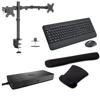 Dell WD19S USB-C Workstation Dock 130W 4K Support, HDMI, DisplayPort, USB Hub and Ethernet Bundled with Desk Mount Dual Monitor Stand, MK650 Wireless Keyboard & Mouse, Gel Mouse & Wrist Pad view 1