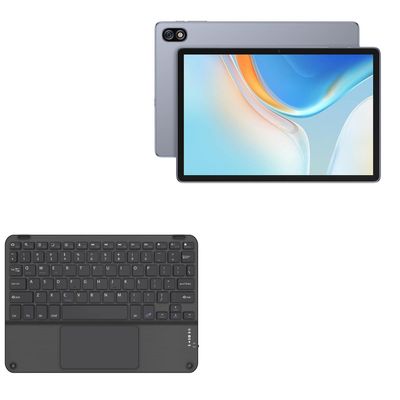 BoxWave Keyboard Compatible with Ulefone Tab W10 - SlimKeys Bluetooth Keyboard with Trackpad, Portable Slim TouchPad - Jet Black