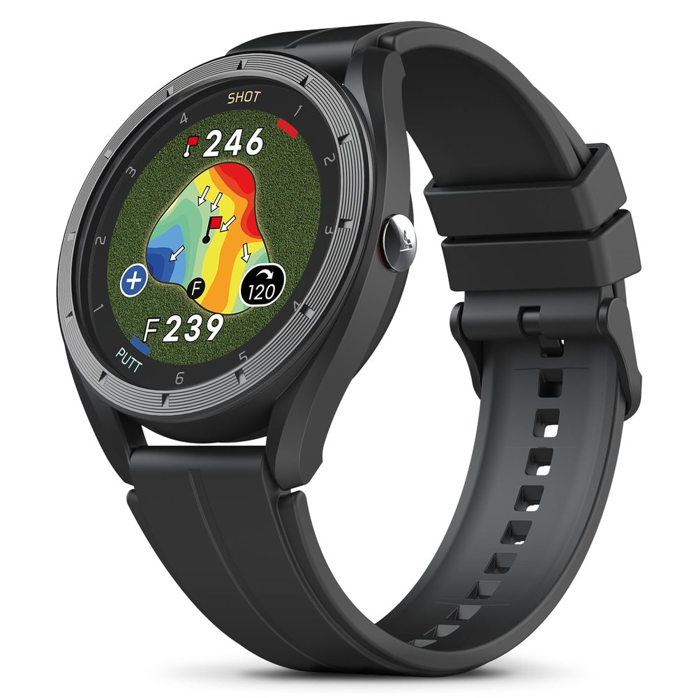 Voice Caddie T11 LT GPS Golf Watch LCD Display with Green Undulation No Monthly Subscription Slope Mode 40K+ Preinstalled Courses, Course View, Practice Tempo Mode, Putt View 1.2" Color Touchscreen
