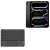 BoxWave Keyboard Compatible with Apple iPad Pro 11" (7th Gen 2024) - SlimKeys Bluetooth Keyboard with Trackpad, Portable Slim TouchPad - Jet Black view 1