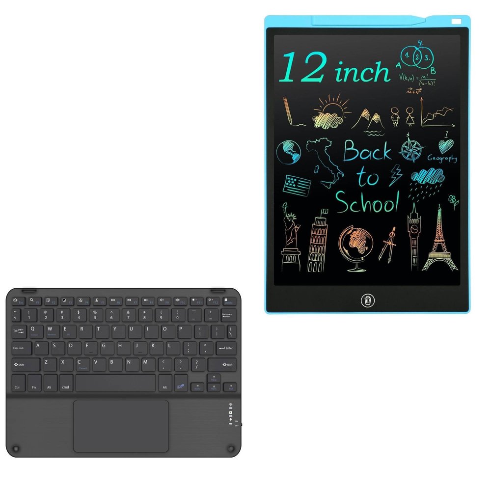 BoxWave Keyboard Compatible with Cimetech Writing Tablet (12 in) - SlimKeys Bluetooth Keyboard with Trackpad, Portable Slim TouchPad - Jet Black