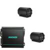 Kicker Pontoon - Tritoon Boat Audio Upgrade, Bass Package Dual 10" 46CWTB104 Sub Enclosures (2) & 48KXMA8001 Marine Amplifier view 1