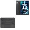 BoxWave Keyboard Compatible with Naclud Android 13 Tablet Octa-core (12 in) - SlimKeys Bluetooth Keyboard with Trackpad, Portable Slim TouchPad - Jet Black view 1