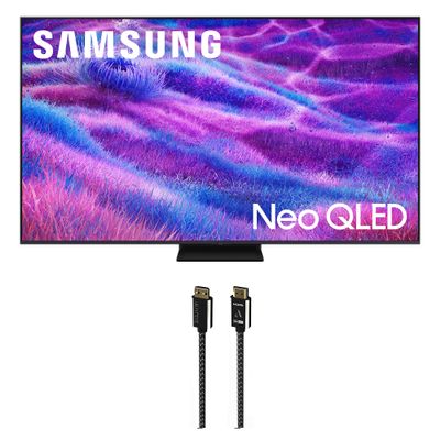 Samsung QN55QN80FAFXZA 55 Inch Neo QLED QN80F Series Supreme UHD 4K TV with an Austere 7S-8KHD2-2.5M VII Series 2.5m Premium Braided 8K HDMI Cable (2025)