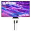 Samsung QN55QN80FAFXZA 55 Inch Neo QLED QN80F Series Supreme UHD 4K TV with an Austere 7S-8KHD2-2.5M VII Series 2.5m Premium Braided 8K HDMI Cable (2025) view 1