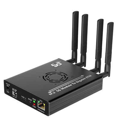 KAGAUOAS NGFF(M.2) 4G/5G Module to Type C Adapter with POE Module, Dual SIM Card Slot, RJ45 Port, for Realtek RTL8125BG Controller - Supports 3042/3052 Modules, 2.5Gbps Ethernet (with POE Module)