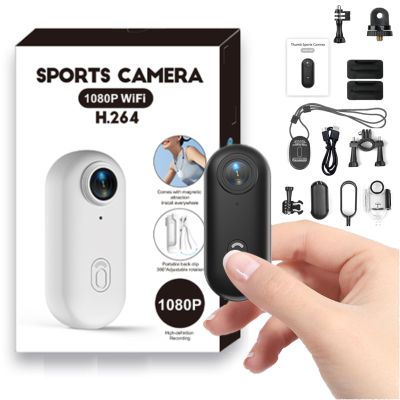 Body Camera 1080P Mini Action Cam Small Hands Free Recording Body Sports POV Camera with 30M Waterproof Case,Portable Camcorder Mount Anywhere for Cycling,Diving, Travel,Outdoor Adventures