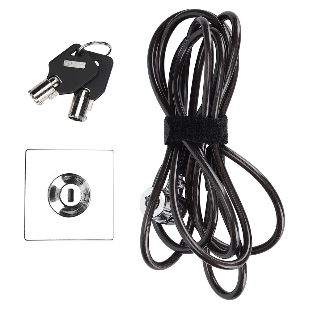 Focket Computer Lock Flexible Steel Cable AntiTheft Security Lock for OfficeExhibition Hall,2m Cable Length