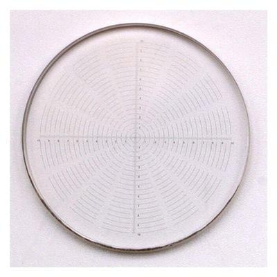 Microscope Accessories Kit Diameter 24mm Stereo Microscope Micrometer Graticule Ruler Ocular Reticle for CX23 Microscope Slides(NO.913)