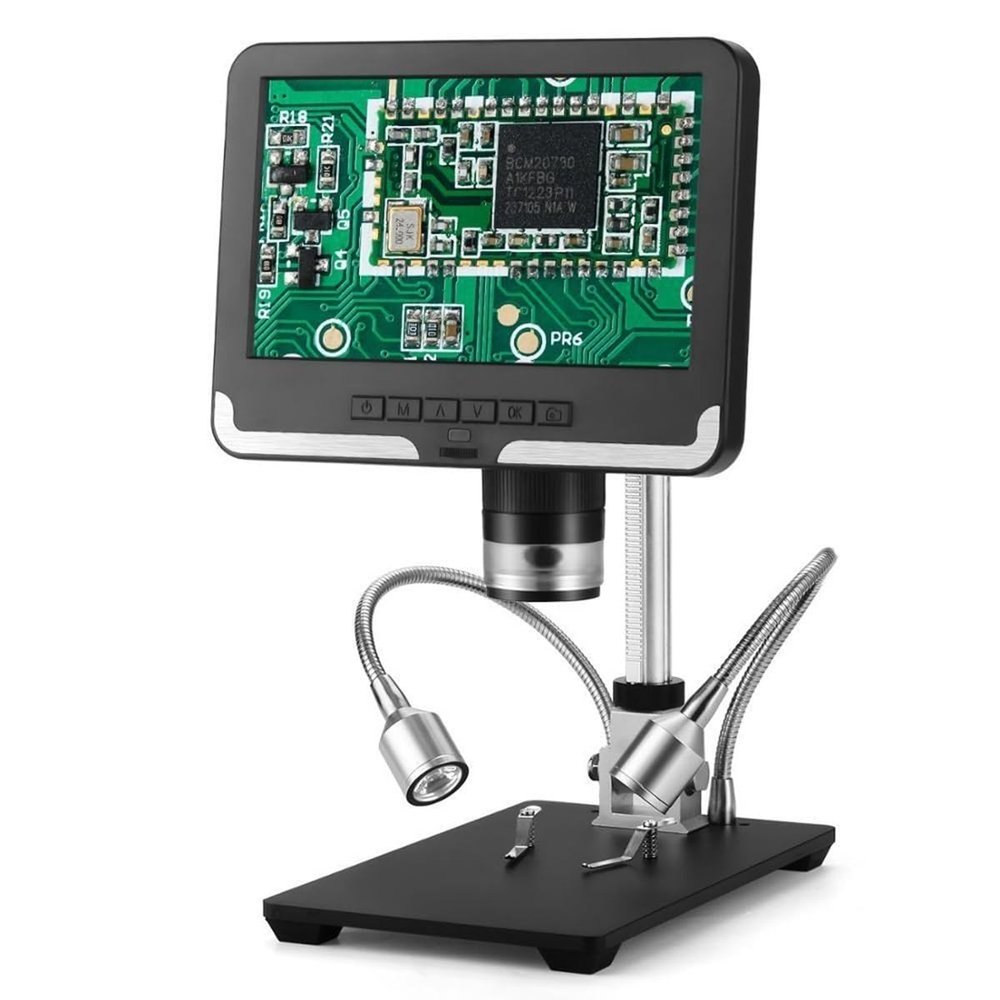 LJSM Lab Microscope Slides Digital Microscope for Soldering AD206 1080P Soldering Microscope for Phone Watch Microscope Parts(Black)