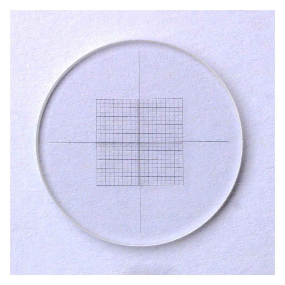Microscope Accessories Kit Diameter 24mm Stereo Microscope Micrometer Graticule Ruler Ocular Reticle for CX23 Microscope Slides(NO.925)