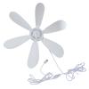 USB Powered Small Ceiling Fan, Quiet Lightweight Hanging Fan With 10.7 Feet Power Cord, 16.5" Leaves, Low Noise, For Indoor Outdoor Bed Room Dorm Desk Travel Camping Tent Fans view 3