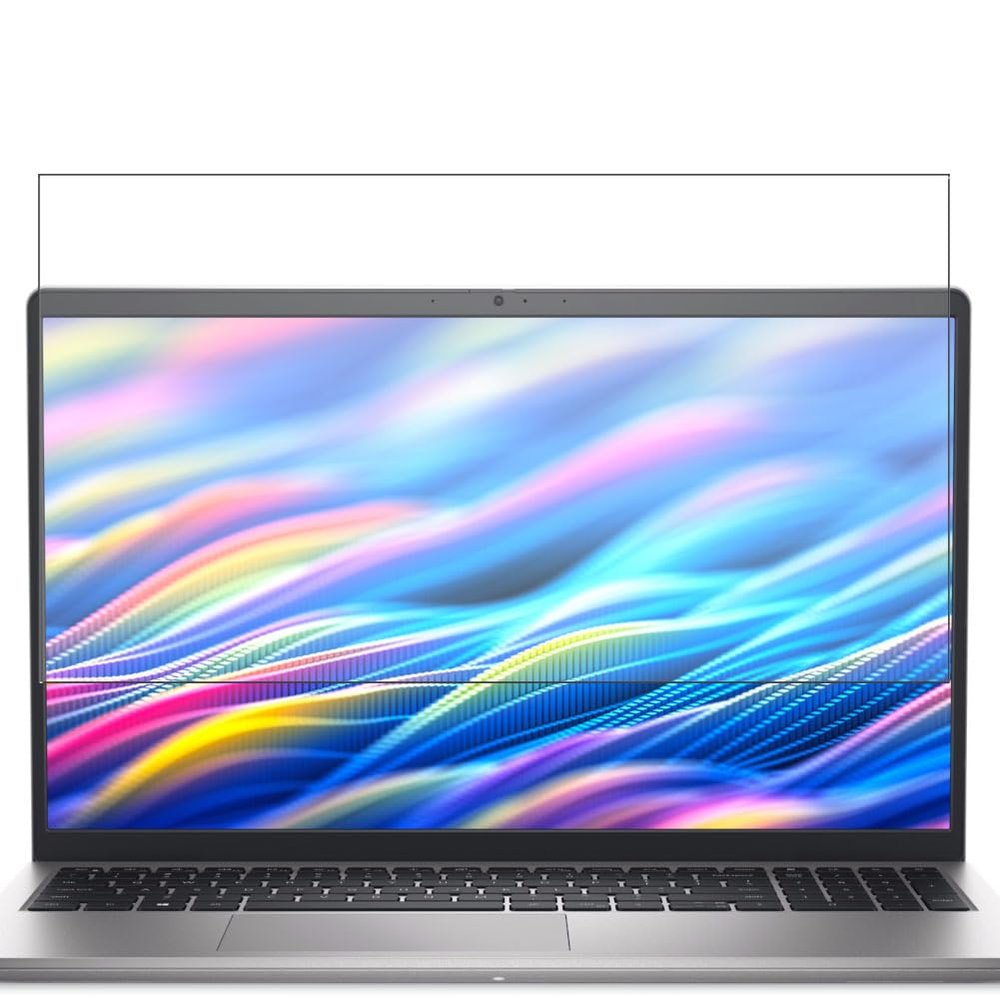 Puccy Tempered Glass Screen Protector Film, compatible with Dell 15 DC15250 15.6" Laptop (Active Area Cover Only) Protective Protectors Guard