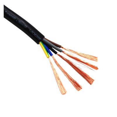 24 AWG 0.2MM2 RVV 2/3/4/5/6/7/8/10/12/14/16/18 Cores Pins Copper Wire Conductor Electric RVV Cable Black(5 cores 5 Meters)