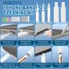 2026 Upgrade Phone Cleaning Kit 47PCS, iPhone Cleaning Kit, Airbud AirPods Cleaning Kit, Keyboard, Charging Port Cleaner for Apple Lightning/Android USB-C - Includes Putty, Cloth & Wipes (White) view 2