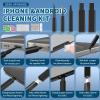 2026 Upgrade Phone Cleaning Kit 47PCS, iPhone Cleaning Kit, Airbuds AirPods Cleaning Kit, Keyboard, Charging Port Cleaner for Apple Lightning/Android USB-C - Includes Putty, Cloth & Wipes (Black) view 2